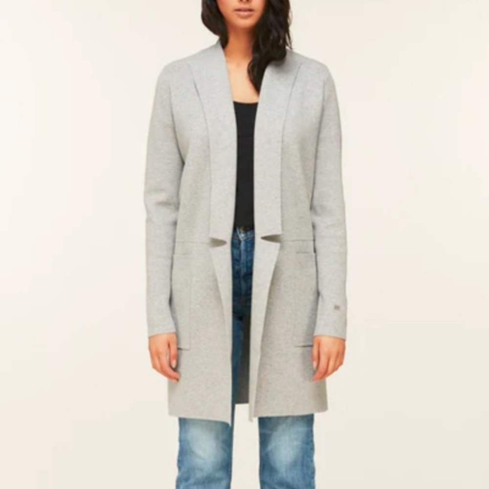 Soia & Kyo Benela Silverash Mid-Length Coatigan Size Medium